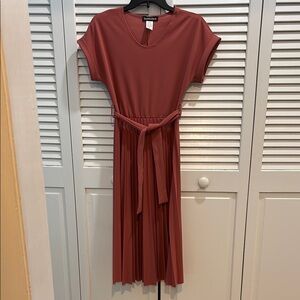 Pleated Midi Dress